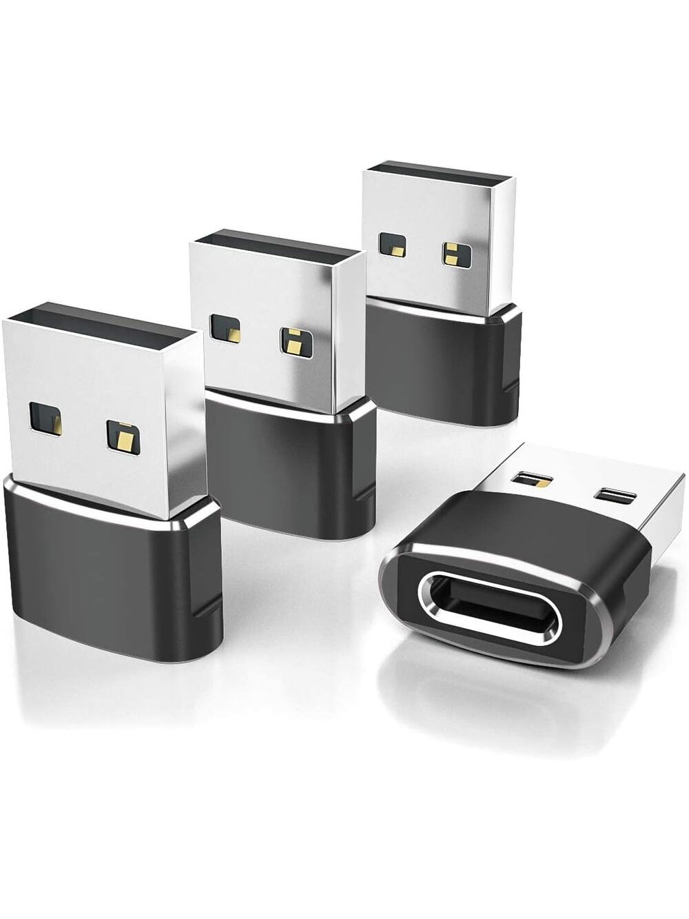 USB C To USB A Adapter, Car, Computer, iPhone iWatch iPad, Galaxy ~ 4 Pack